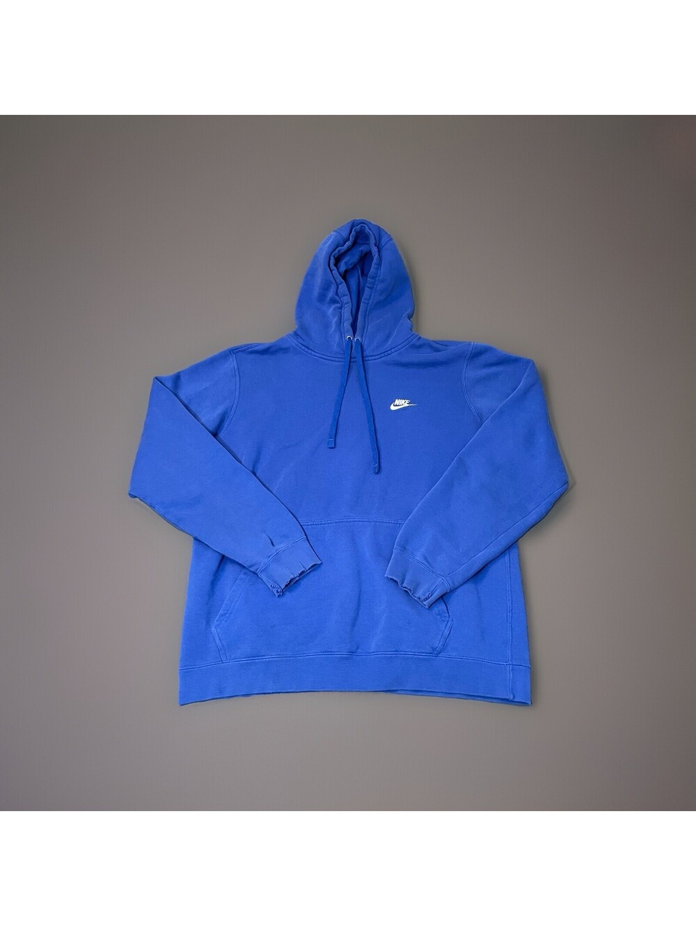 Nike Men's Sport Game Royal Blue Cotton Blend Pullover Hoodie Large *Read Desc*